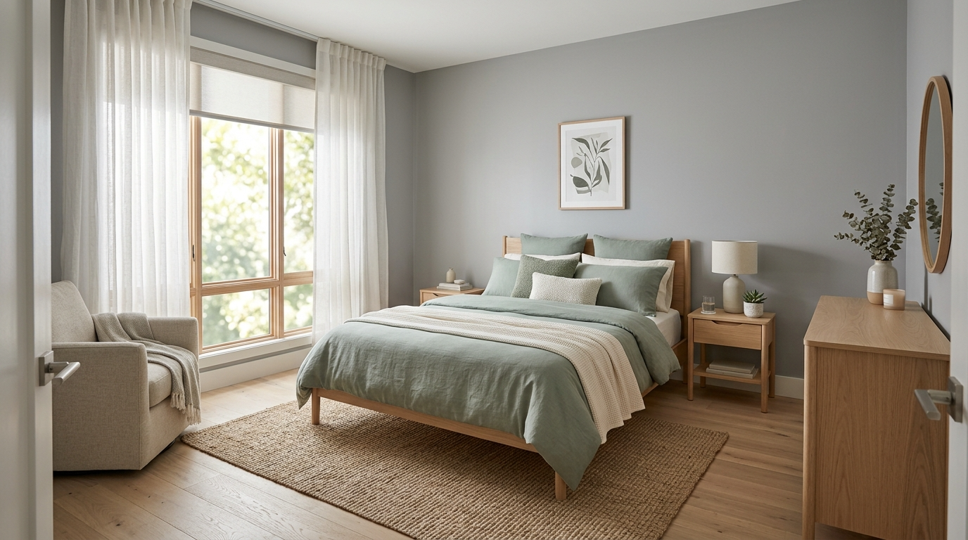 14 Serene Grey and Green Bedroom Ideas for a Calming Retreat